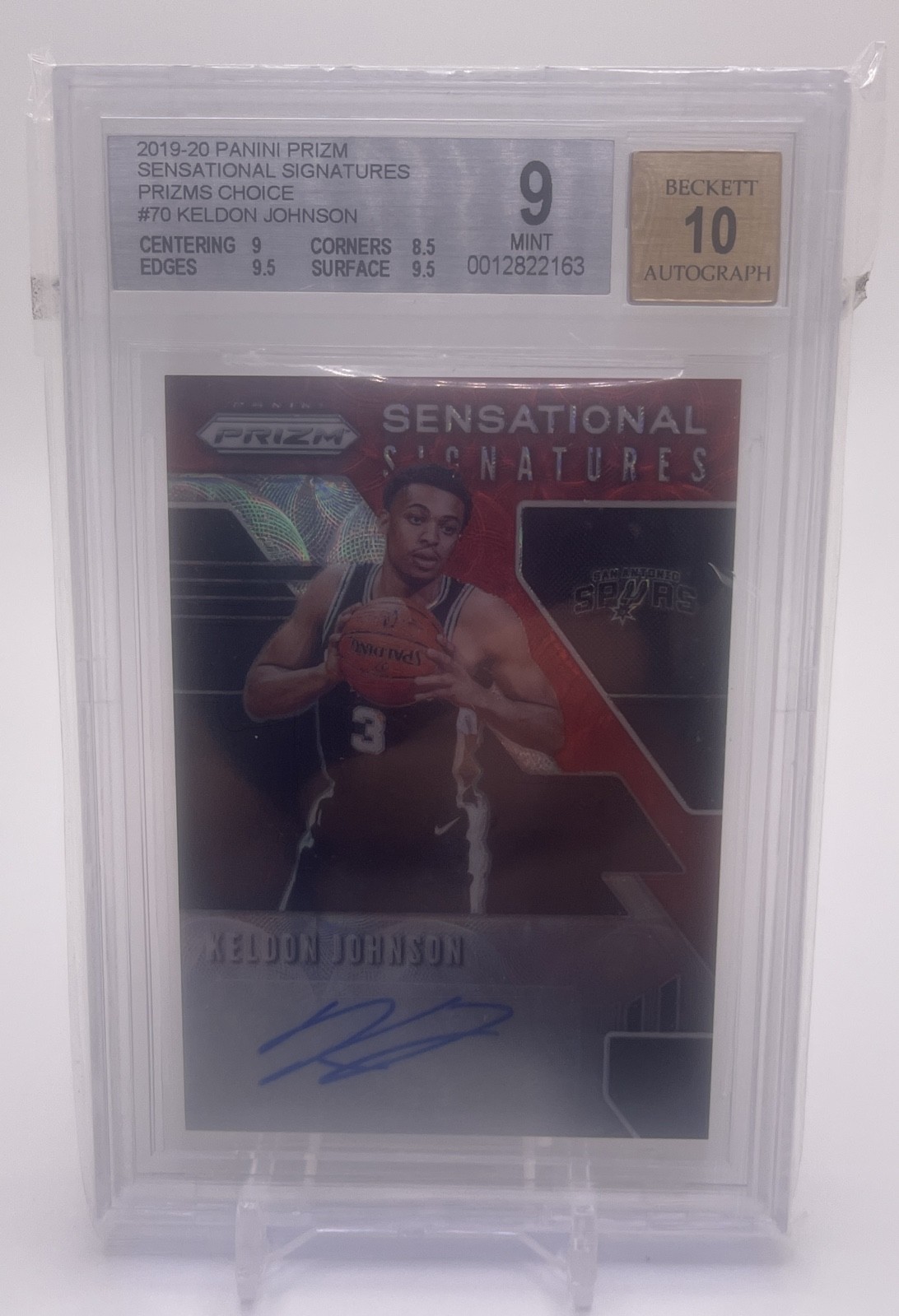 2019-20 Panini Prizm -Sensational Signatures Keldon Johnson #SS-KJN Choice Prizm
