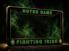 Notre Dame Fighting Irish Black License Plate Frame Cover - Eliteauto3k