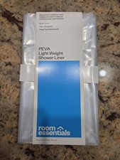Room Essentials PEVA Shower Liner Waterproof Weighted Hem Clear 70x71