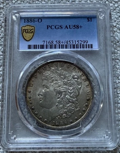 1886-O Morgan Silver Dollar AU58+ PCGS Gold Shield - AU58 Plus Everyman Top Pop!