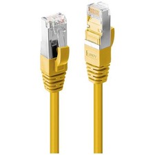Lindy 47868 RJ45 Network Cable, Patch Cable CAT 6A S/FTP 10.00m Yellow 1pc