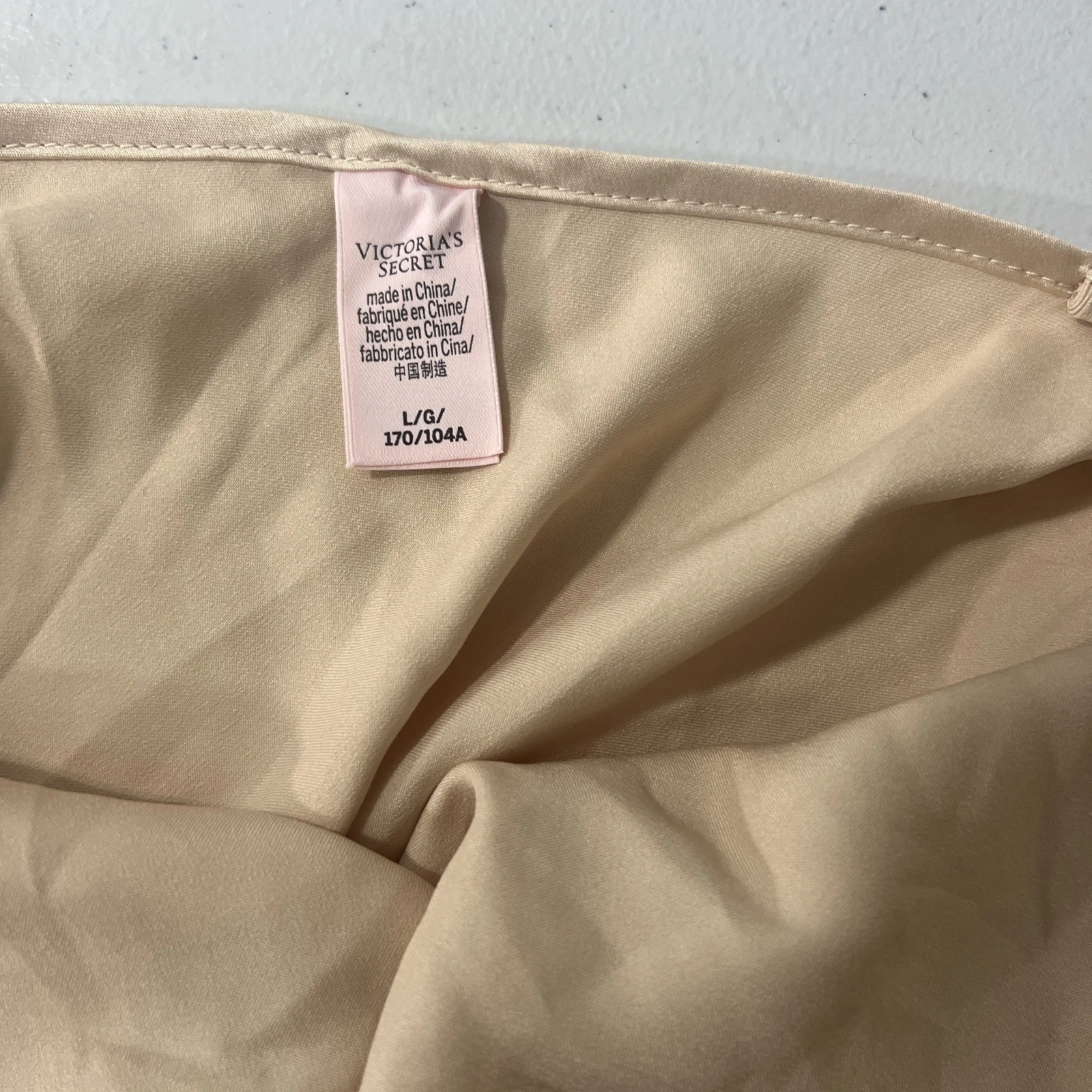 UNDERCOVER Victorias Secret abito slip donna L beige pizzo fairycore Sabrina falegname Y2K