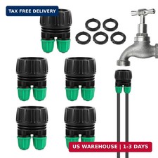 Garden Hose Adapter 3/4 to 1/4 Inch 2 Way Drip Irrigation Tubing Connectors Lock