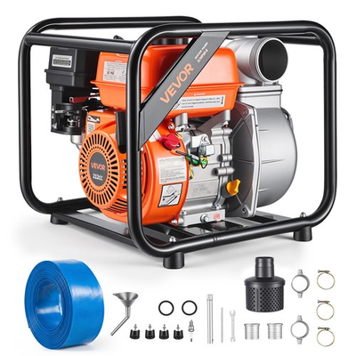 #ad VEVOR Gas Powered Water Pump 3 in Semi Trash Water Transfer Pump 264 GPM 7HP $249.99