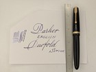 Parker English Black Senior Duofold Fountain Pen 14k Soft Gold Nib Restored — photo 1