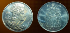 Canada 1952-2002 Golden Jubilee 50 cent half dollar coin, Queen Elizabeth ll