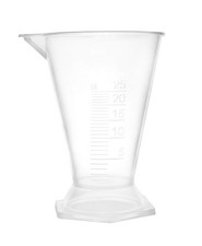 EISCO Conical Measure, 25ml - Polypropylene Plastic, Translucent Transparent