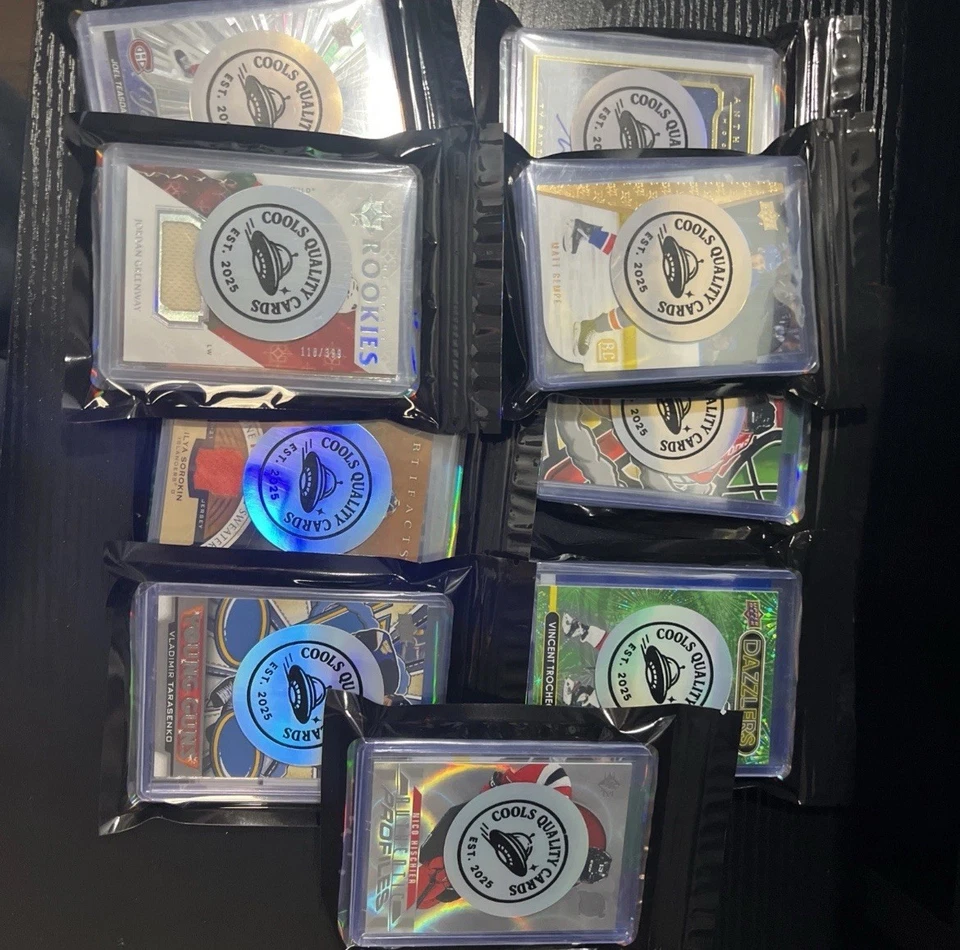 Paquete misterioso de 6 cartas de la NHL (automático, parche, numerado, reloj futuro YG) Foto 2 de 2