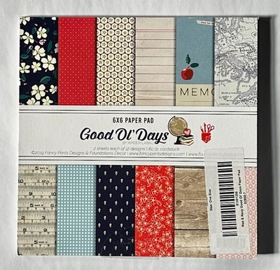 Fancy Pants Designs GOOD OL' DAYS 6x6 Paper Pad, New