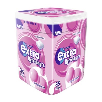 Wrigleys Extra Refreshers Bubblemint zuckerfreie Kaugummi 35 Stück 78g