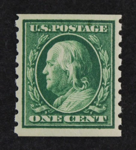 CKStamps: US Stamps Collection Scott#392 1c Franklin Mint NH OG 24 1/2mm