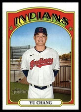Yu Chang 2021 Topps Heritage #542 Cleveland Indians 30118 Baseball Card