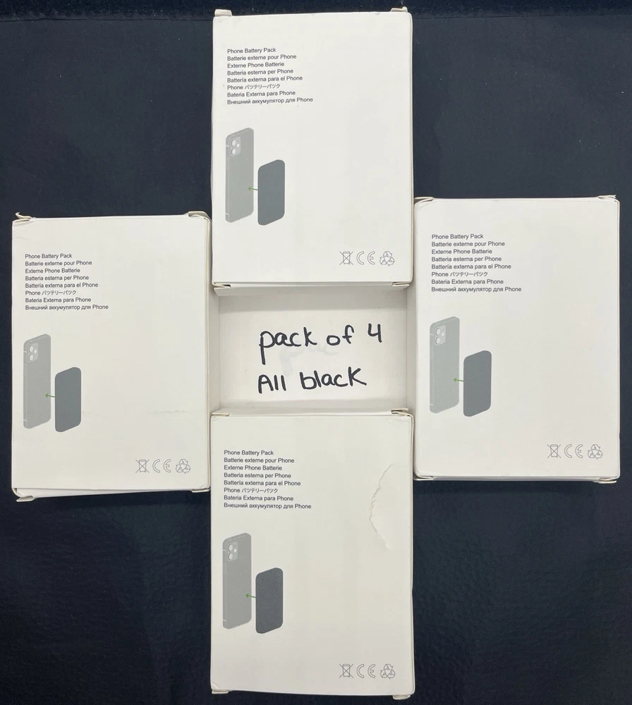 5000mAh Mini Magnetic Wireless Power Bank Portable Charger 4 Pack