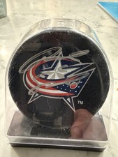 COLUMBUS BLUE JACKETS ANTON STRALMAN SIGNED PUCK