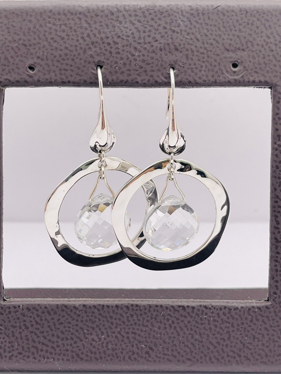 VINTAGE HOLLYWOOD] 925 Silver☆Klias Gemstone Earrings