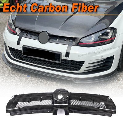 Passt für VW Golf 7 MK7 VII GTI R 14-17 Dry Carbon Kühlergrill Grill Frontgrill 