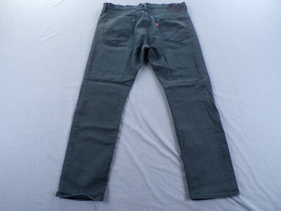 Levis 522 Jeans Mens 36x32 Black Slim Taper Denim Stretch