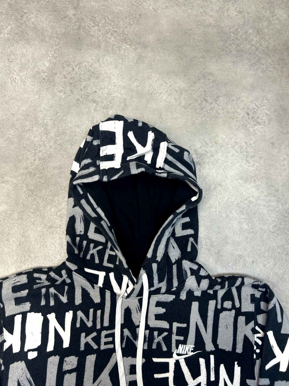 Nike Hoodie Mens Y2K Small Swoosh Pullover Club Logo Sweatshirt, Black, Small image 3