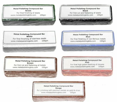 MPK Metall Polieren Compound Bars blau braun grün weiß schwarz rot rosa +/- 100gms