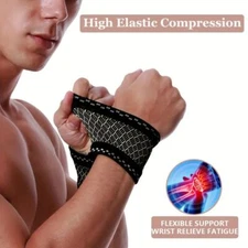 Copper Wrist Compression Brace (4Pcs), Elastic Wrist Support Sleeve Wrist Braces