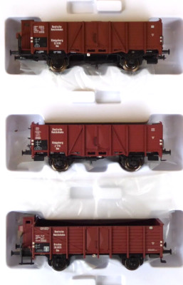 Brawa 48419 Set 3x offene Güterwagen Om Königsberg DRG Epoche 2 neuwertig in OVP