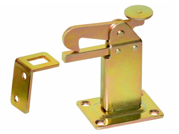Torfeststeller TüRfeststeller TüRstopper TüRhalter Bodenmontage Gelb Verzinkt.-image