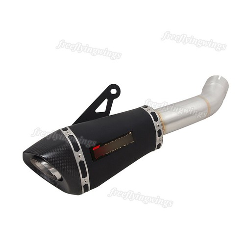 KOlightning Slip-On Exhaust Muffler For Suzuki Hayabusa GSX1300R 2021-2023 – Black Stainless Steel (51mm Inlet, Moderate Sound)
