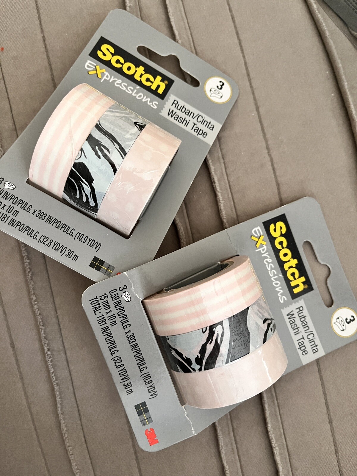 2x! Scotch Expressions Washi Tape Ruban/Cinta - Paquete de 3