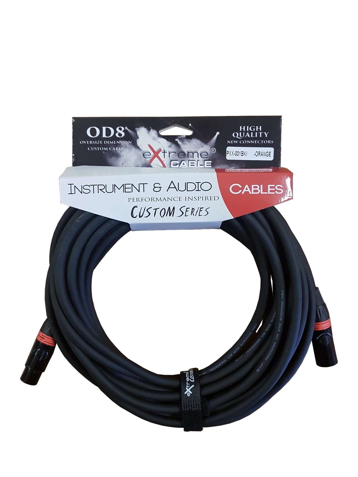 EXTREME PXX-001BK/10M-ORANGE CAVO MICROFONICO BILANCIATO XLR-XLR OD8 SERIE CUSTO