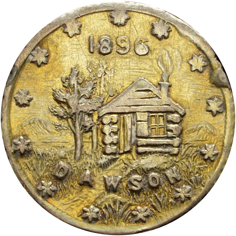 ¡SOLO SE SABE QUE EXISTE 1! - 1896/1910 DAWSON-KLONDIKE ORO CALIFORNIA / NGC AU RARO Foto 2 de 4