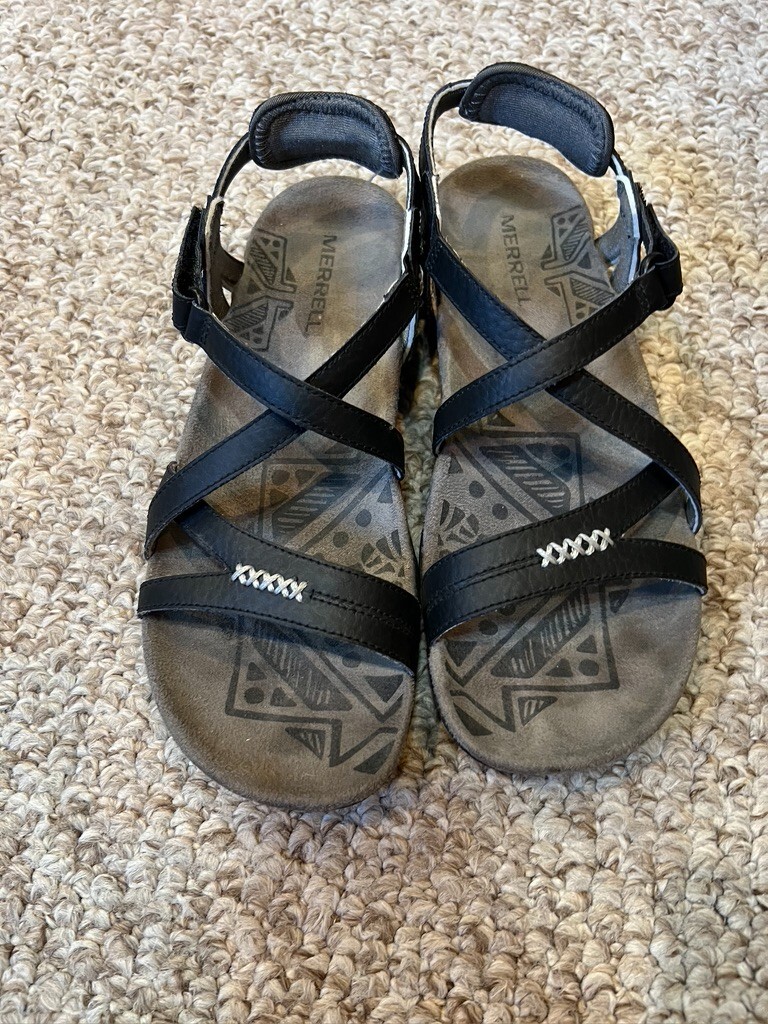 Sandalo da donna rosa sabbia Merrell LTR nero piccione taglia 7