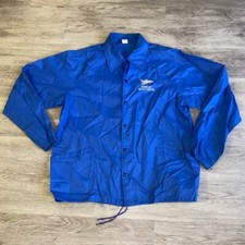 Vintage Kennedy Space Center Blue Windbreaker Snap Up Embroidered Large USA
