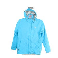 Karrimor Women's Blue Nylon Mesh Waterproof Urban Zippered Hooded Jacket Size 4