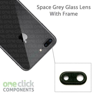 Neu ECHTGLAS Kamera Objektivabdeckung für Apple iPhone 8 Plus Spacegrau