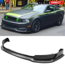 Fits 13-14 Ford Mustang V6 V8 GT Black Front Bumper Lip Splitter Chin Spoiler PU