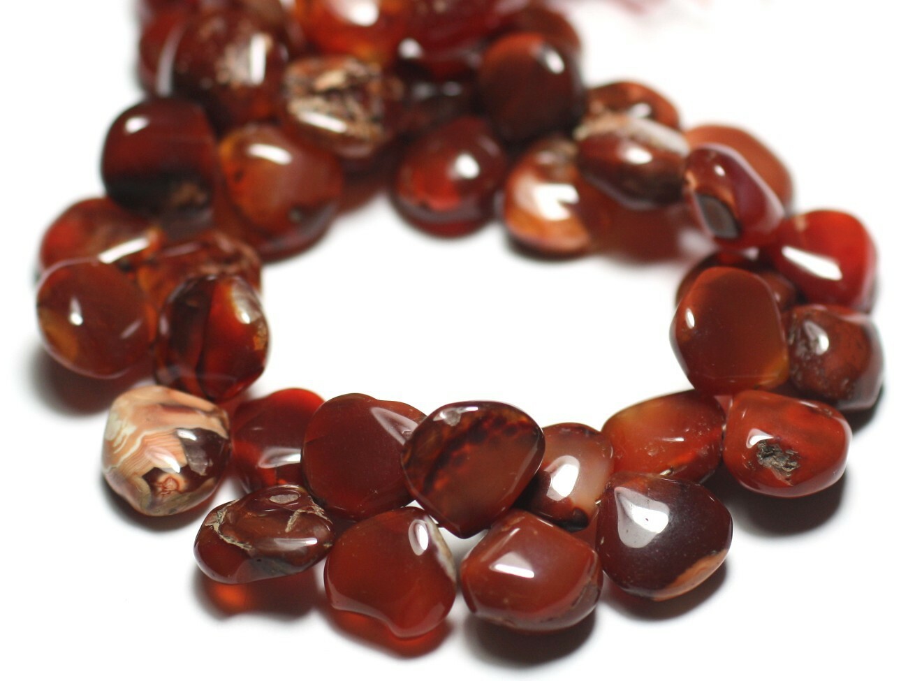 Perles en pierre cornaline gouttes pour fabriquer vos bijoux d'été bohèmes