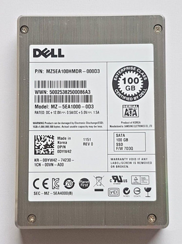 100 GB SATA II Dell Enterprise Class SSD MZ-5EA1000-0D3 MLC 2.5" Festplatte
