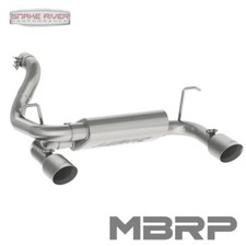 MBRP DUAL EXHAUST FOR 18-25 JEEP WRANGLER JL 3.6L REAR EXIT AXLE BACK ALUMINIZED