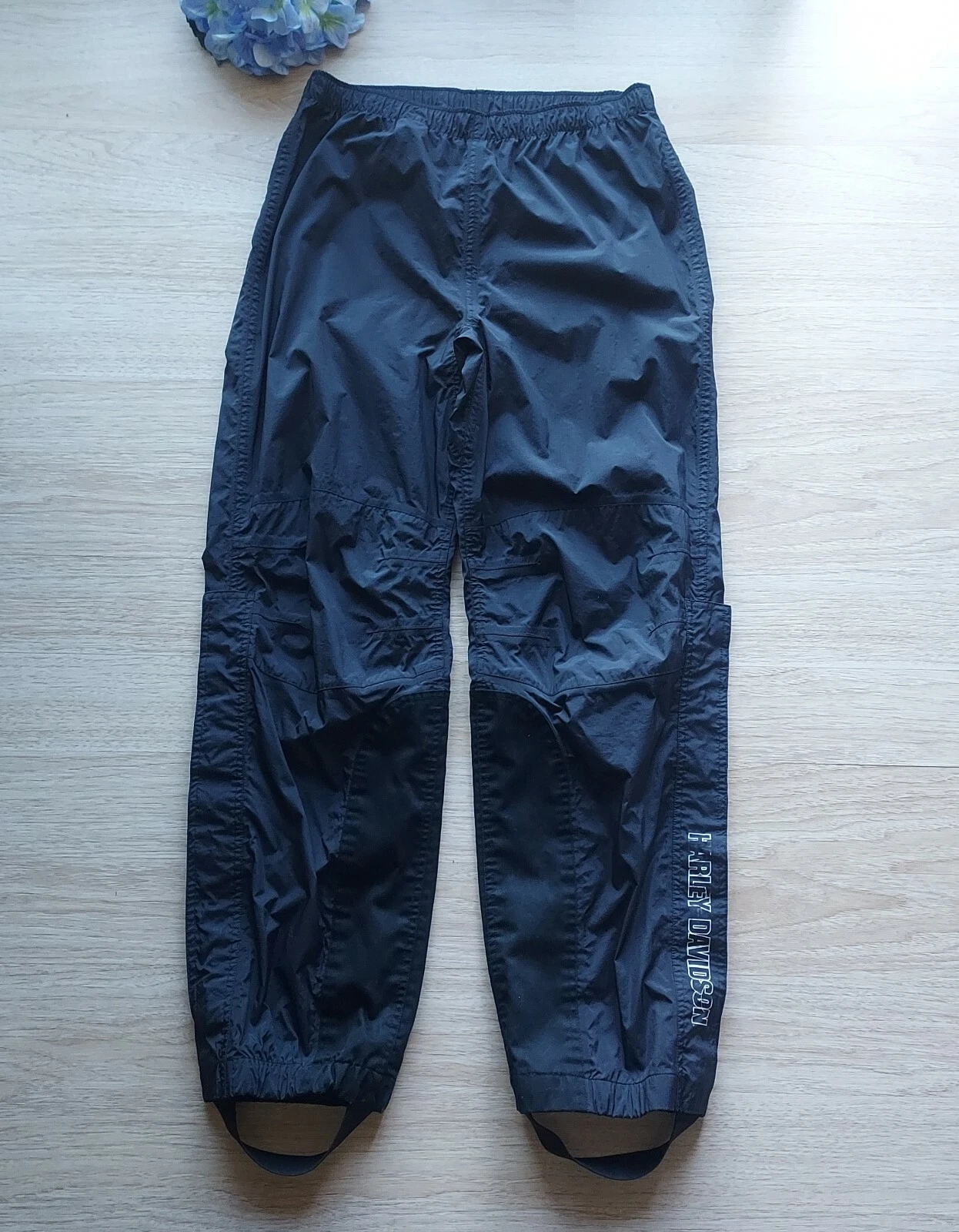 Harley Davidson Motorcycle Stirrup Overpants Rain Pant Elastic Waist Black Men S