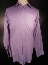 Beautiful Men's Size 18 XXL Michael Kors Purple Long Sleeve Button Shirt GUC