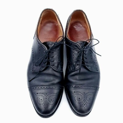 Allen Edmonds Sanford Oxford Black Leather Dress Shoes Mens 