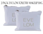 2 x Brand New Eve Lom Toiletry Makeup Bag 100% Cotton Canvas  White. Wash Bag