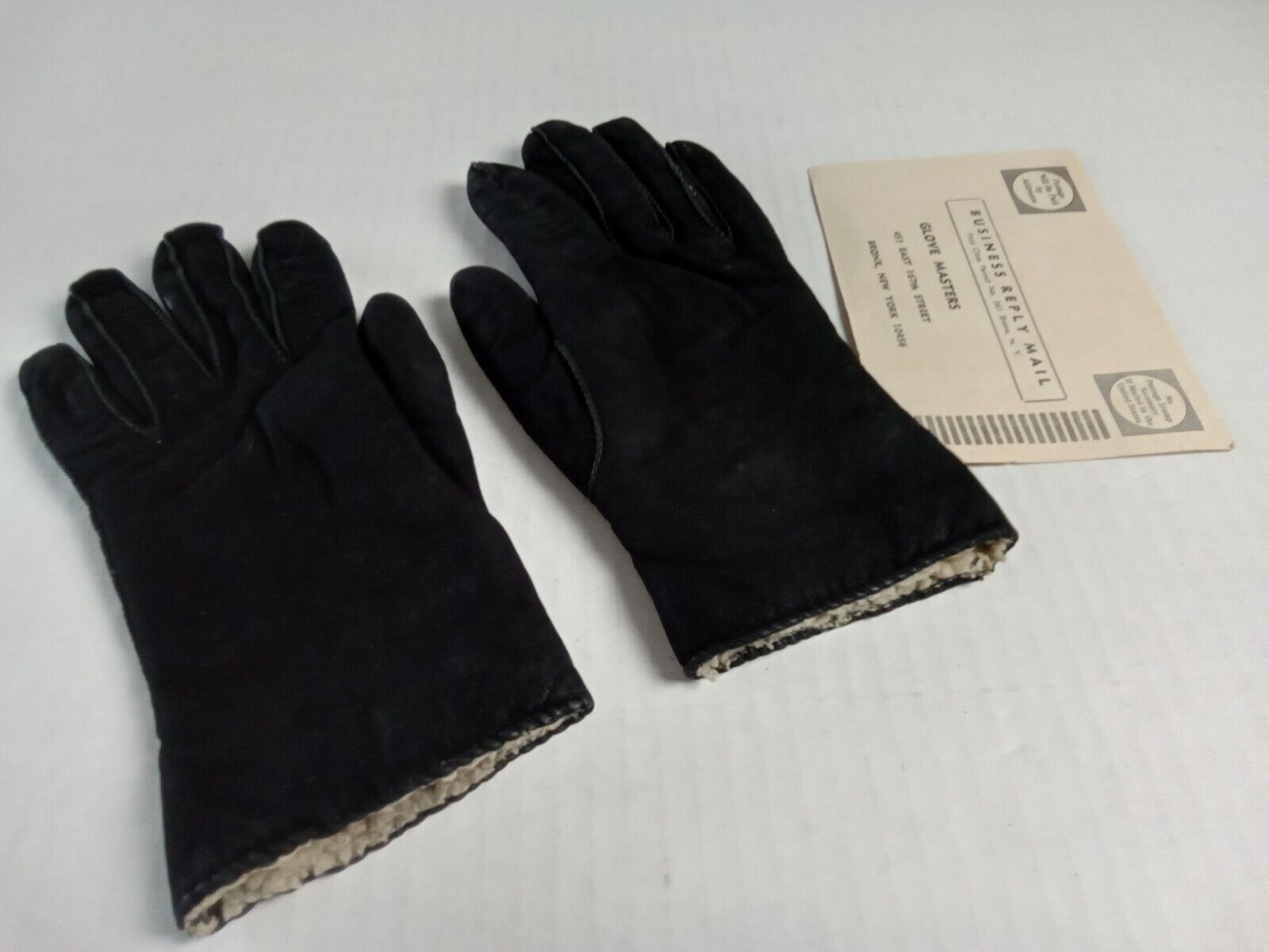 Grandoe Black Leather Lined Womens Gloves Size Small Extra Small