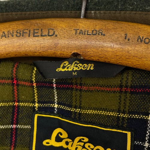 Laksen Wool Coat Mens Medium Green Felt Loden Tweed Shooting Field Jacket - Picture 15 of 17