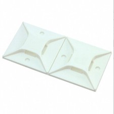 Panduit ABM112-S6-C Quad Opening - Paired Strip Cable Tie Holder White Screw, 6