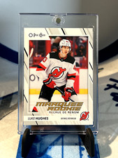 2023-24 O-Pee-Chee Luke Hughes Marquee Rookies Rookie Card New Jersey RC. rookie card picture