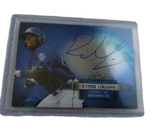 2012 Bowman Sterling RYMER LIRIANO RC Auto #BSAP-RL San Diego Padres Rookie Card. rookie card picture