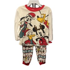 DISNEY 2 PIECE PAJAMA SET SIZE 3T NEW WITH TAGS Pjs Mickey Donald Pluto goofy