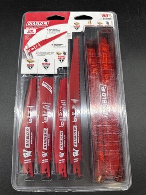 Diablo 28-Piece Bi-Metal Reciprocating Saw Blade Set Sealed New DS0028SP