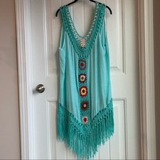 Fringe Crochet Beach Dress